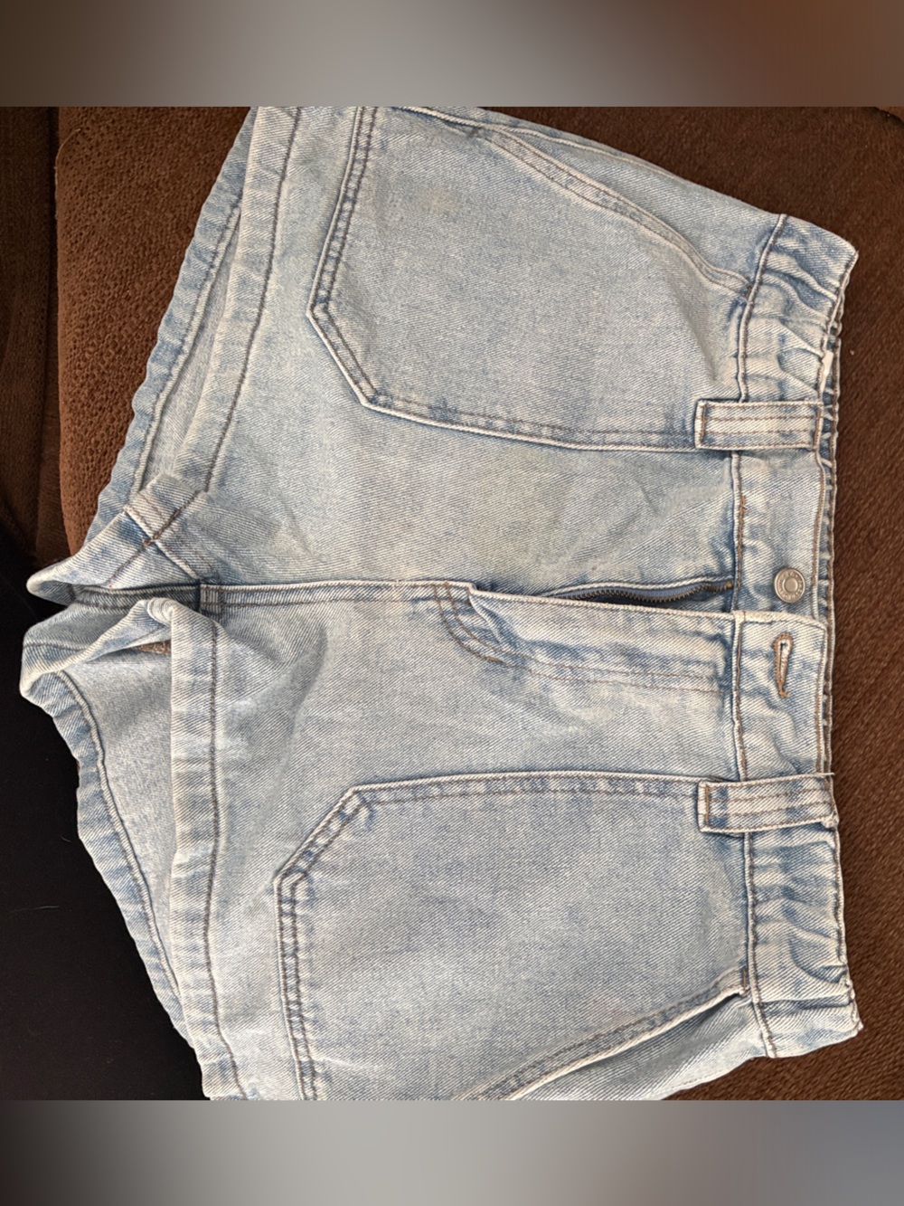 PacSun Light Blue High-Rise Denim Shorts